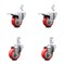 Service Caster 3 Inch Red Poly Swivel 3/4 Inch Square Stem Caster Total Lock Brakes SCC, 2PK SCC-SQTTL20S314-PPUB-RED-34-2-S-2 - alternate 1